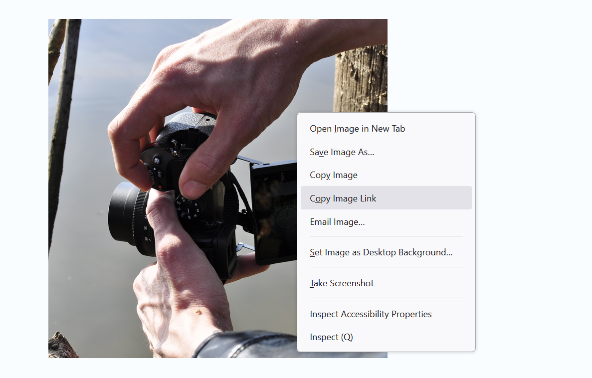 How to copy image link