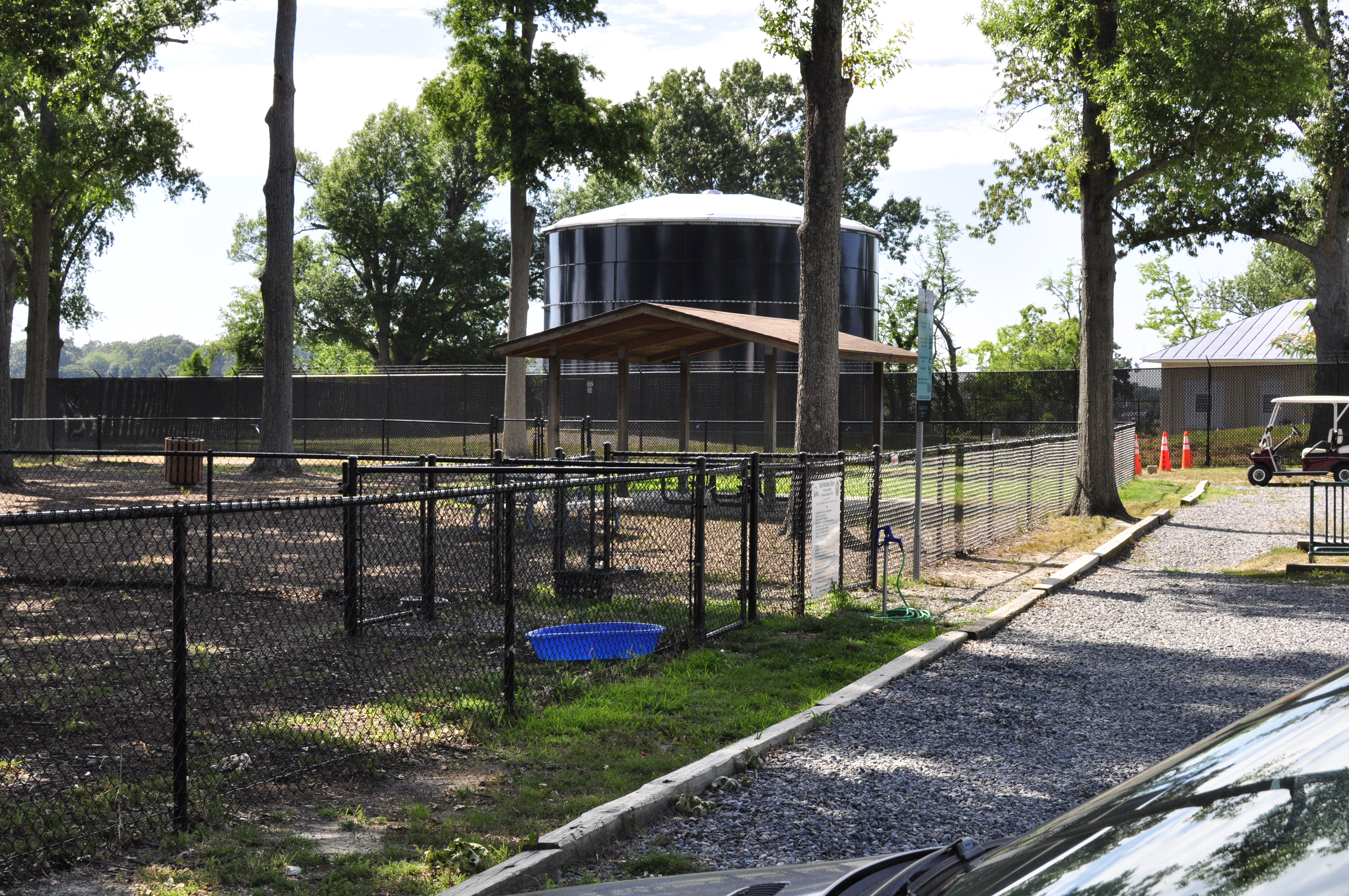 Water tower, dog park, Architecture, Scene, scenery